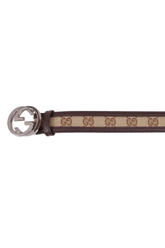 Gucci GG Interlocking Canvas Buckle Belt