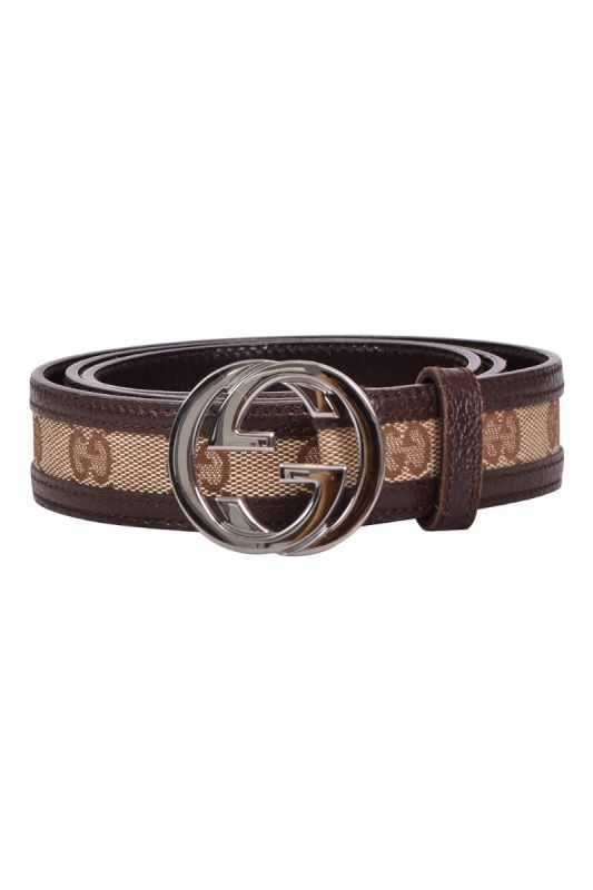 Gucci GG Interlocking Monogram Canvas Belt