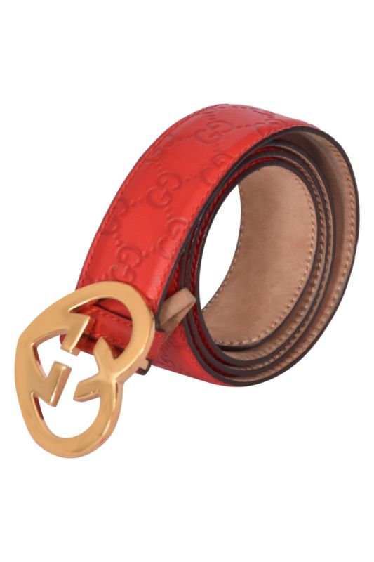 Gucci GG Interlocking MonogramHeart Buckle Belt