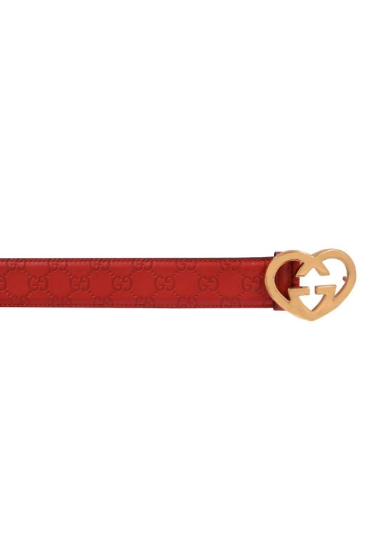 Gucci GG Interlocking MonogramHeart Buckle Belt