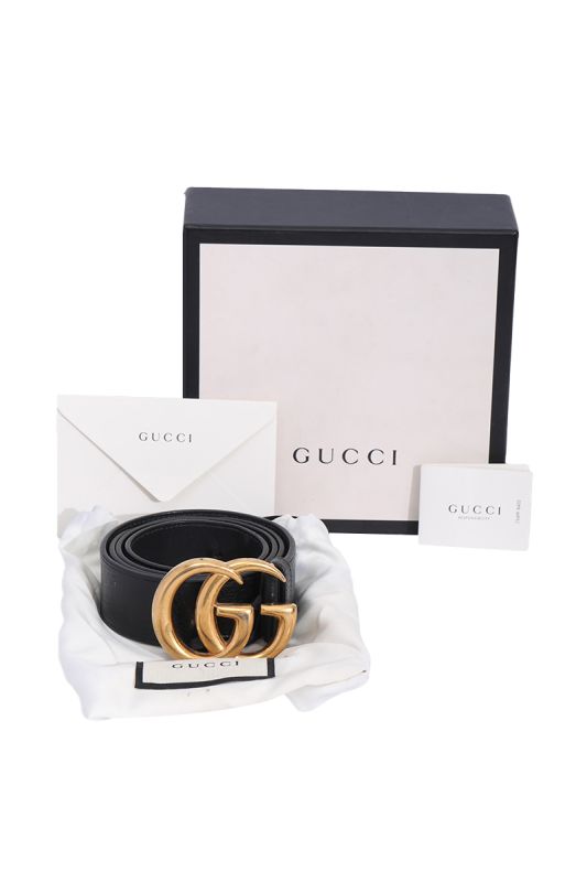 Gucci GG Mamont Golden Buckle Belt