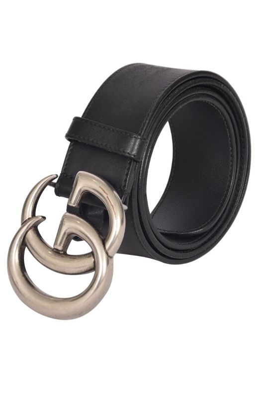 Gucci GG Marmont Black Leather Belt