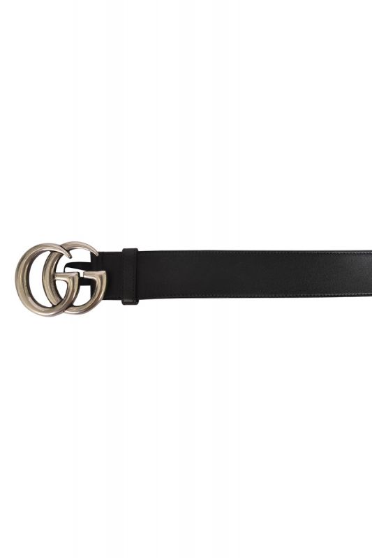 Gucci GG Marmont Black Leather Belt