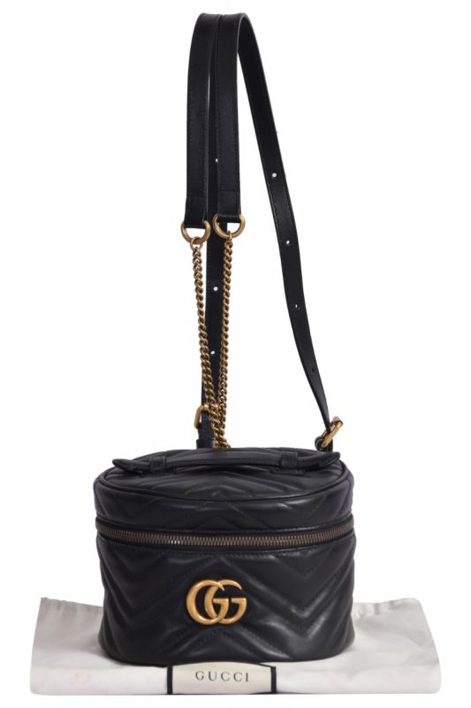 Gucci GG Marmont Black Vanity Backpack