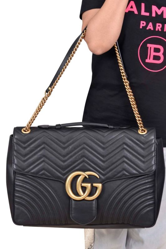 Gucci GG Marmont Large Matelassé Shoulder Bag