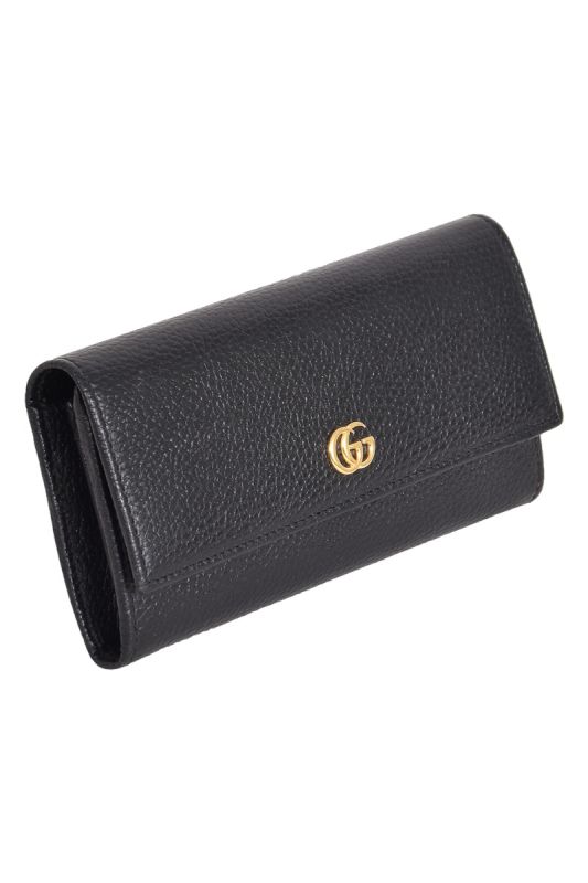GUCCI GG MARMONT LEATHER CONTINENTAL WALLET