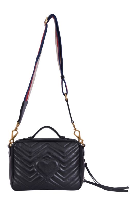 Gucci GG MarmontMatelasse Sylvie Web Top Handle Shoulder Bag