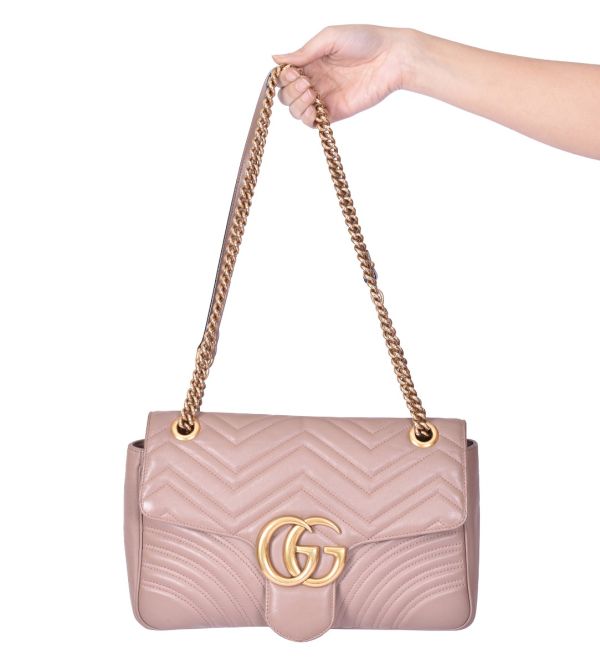 GUCCI GG MARMONT MEDIUM MATELASSE SHOULDER BAG