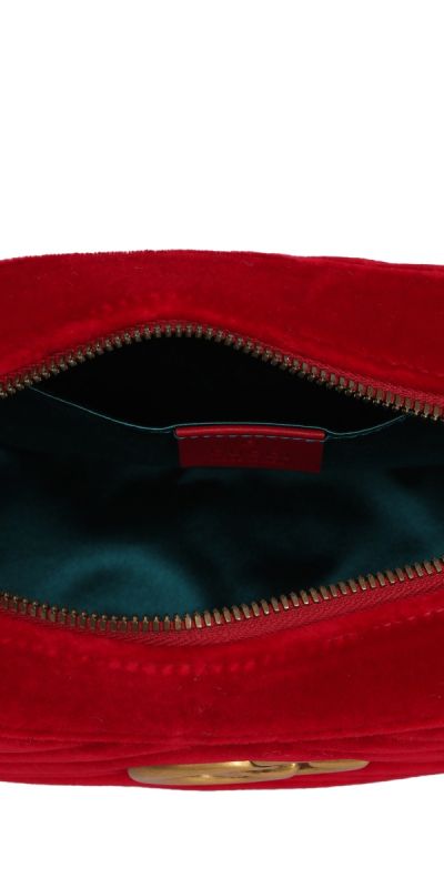 Gucci GG Marmont Small Camera Velvet Sling Bag