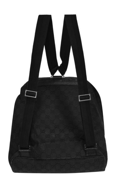 Gucci GG Monogram Black Jackie Canvas Backpack