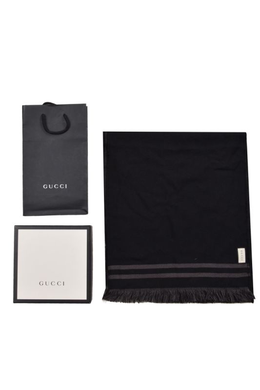 Gucci GG Monogram Black Stole