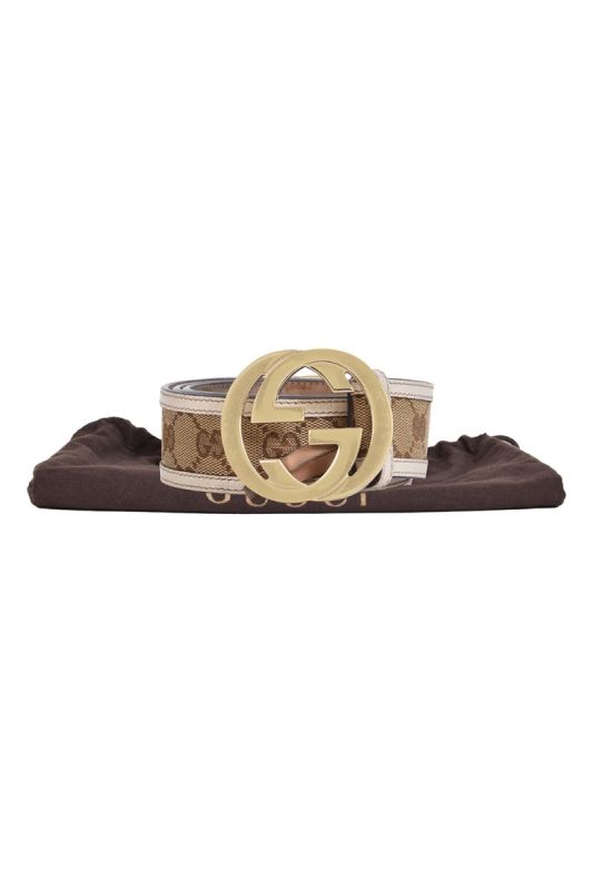 Gucci GG Monogram Canvas Belt RT157-10