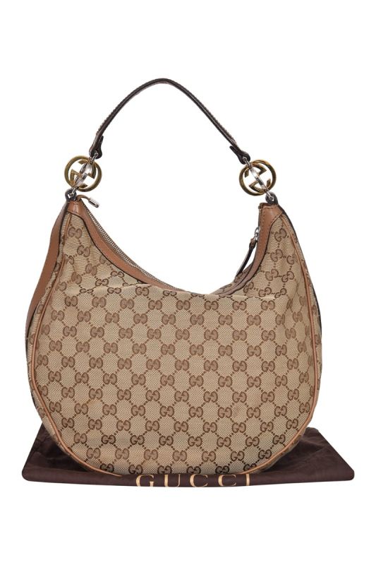 Gucci GG Monogram Canvas Hobo Bag