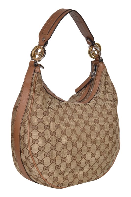 Gucci GG Monogram Canvas Hobo Bag