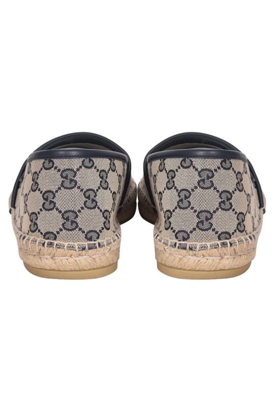 Gucci GG Monogram Canvas Leather Espadrilles