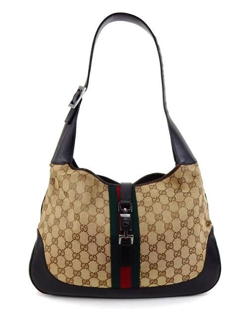 GUCCI GG MONOGRAM WEB JACKIE BAG