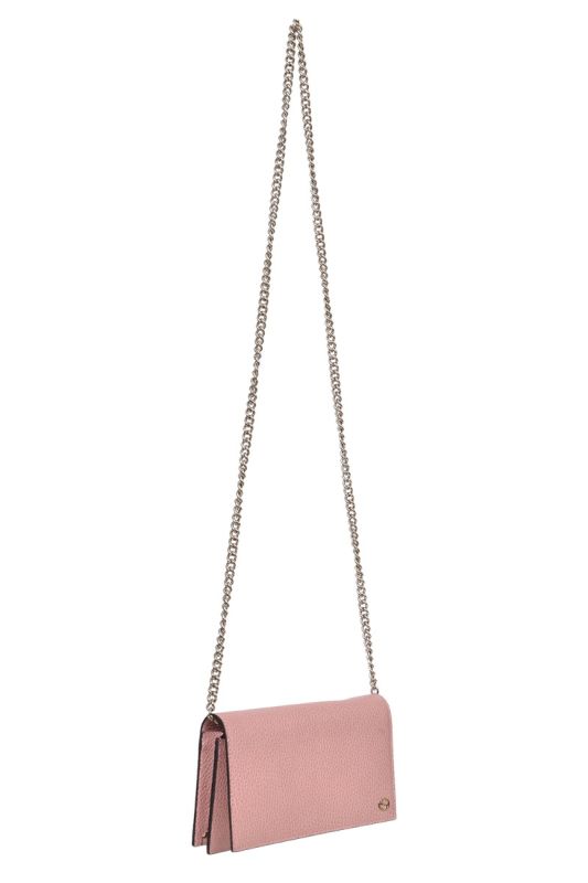Gucci GG Pink Leather Chain Sling Bag