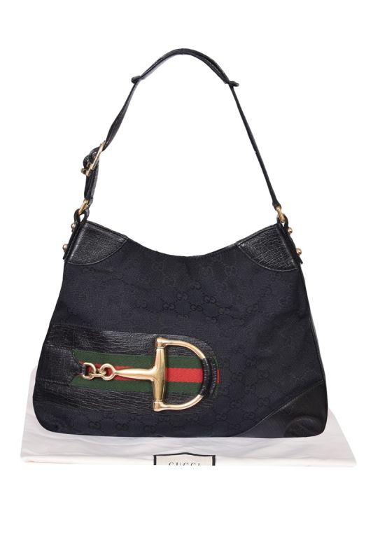 Gucci GG Sherry HorsebitCanvas Shoulder Bag