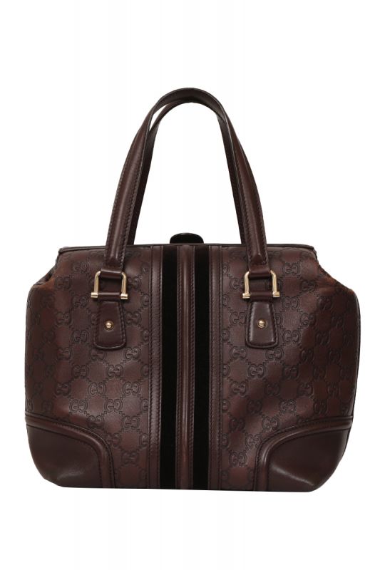 GUCCI GG SIGNATURE TREASURE BOSTON BAG