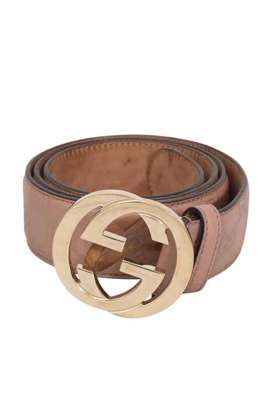 Gucci GG Size 38 Inches/ 95 cms Interlocking Web Buckle Belt