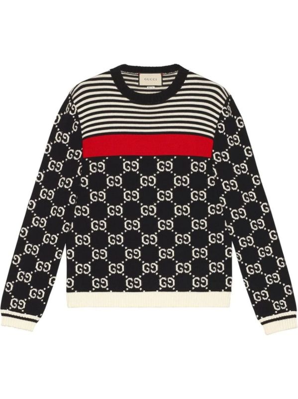 GUCCI GG STRIPE KNIT SWEATER