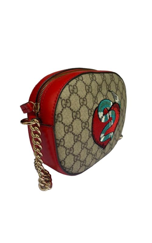 GUCCI GG SUPREME KINGSNAKE CROSSBODY BAG