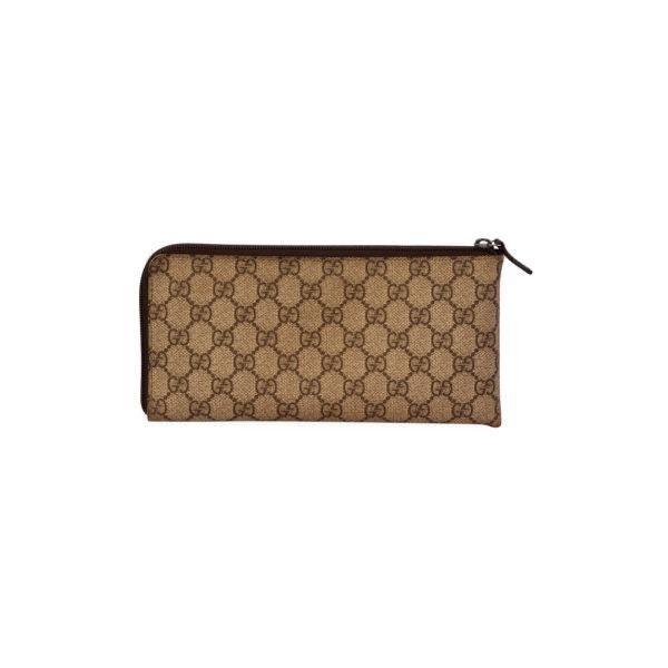 GUCCI GG SUPREME LONG ZIP POUCH