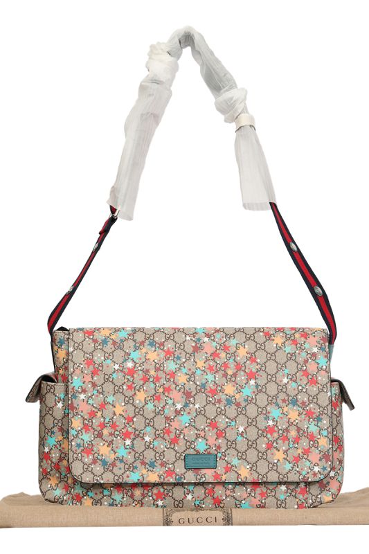 Gucci GG Supreme Monogram Star Print Diaper Multicolour Bag