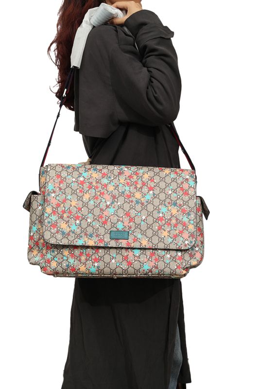 Gucci GG Supreme Monogram Star Print Diaper Multicolour Bag
