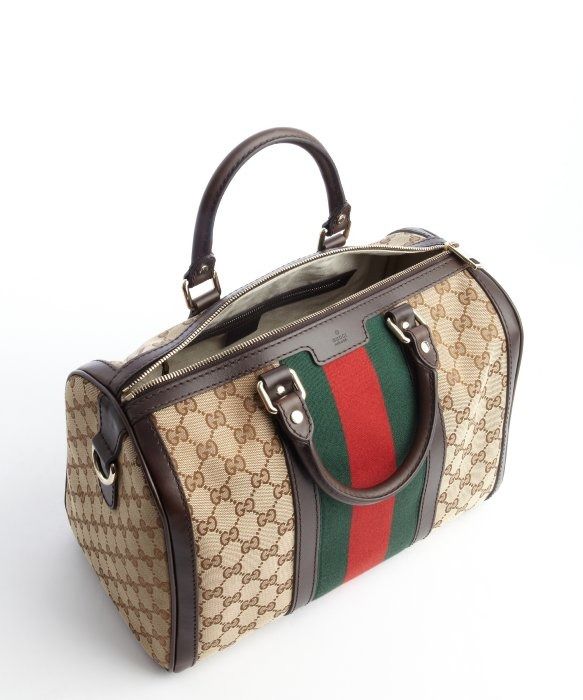 GUCCI GG VINTAGE WEB BOSTON BAG