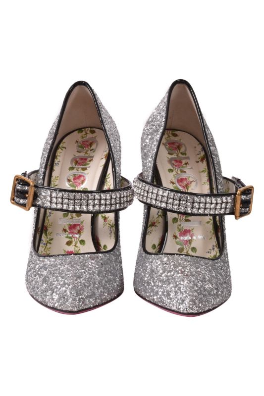 Gucci Glitter Crystal Heels