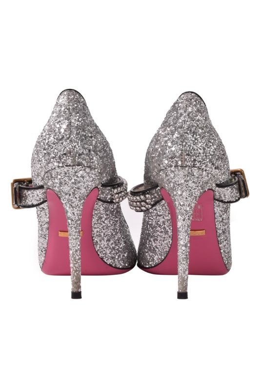 Gucci Glitter Crystal Heels