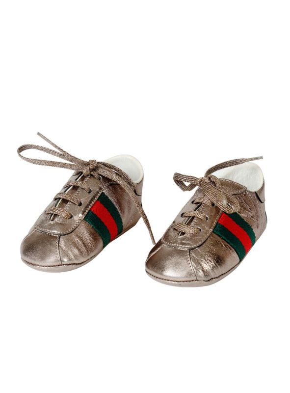 GUCCI GOLDEN GUCCI WEB SIGNATURE SHOES