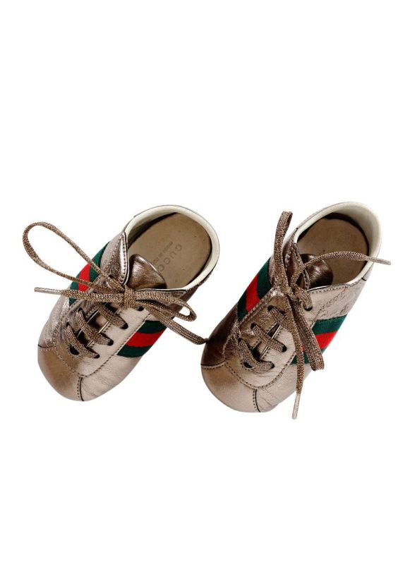 GUCCI GOLDEN GUCCI WEB SIGNATURE SHOES