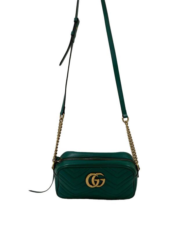 Gucci Green GG Marmont Small Shoulder Bag