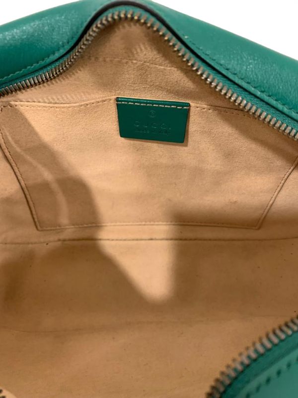Gucci Green GG Marmont Small Shoulder Bag