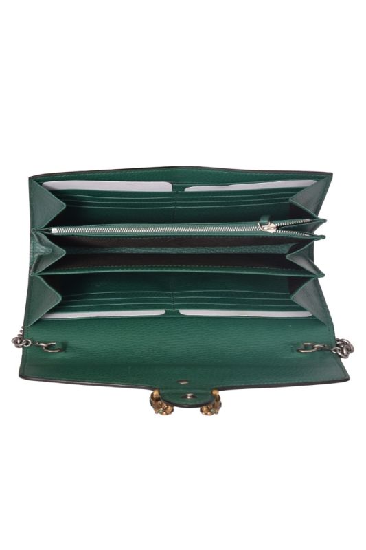 Gucci Green Leather Mini Dionysus Sling Bag