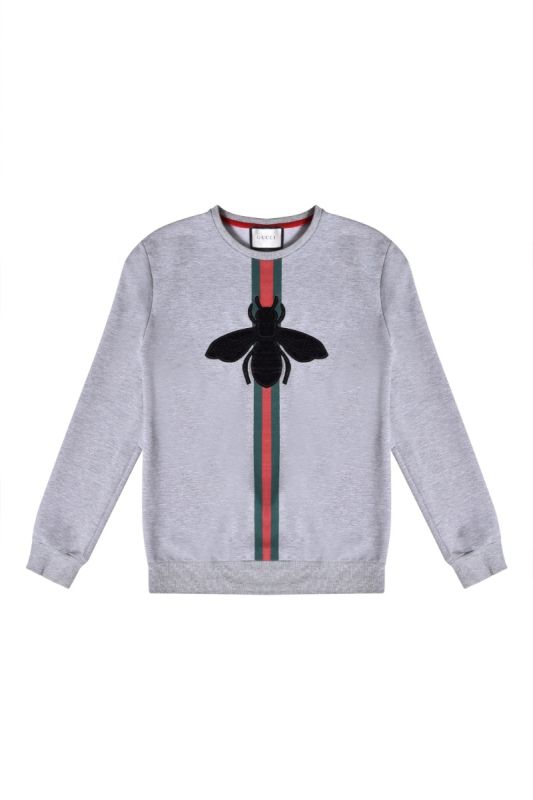 Gucci Grey Bee Web Sweatshirt