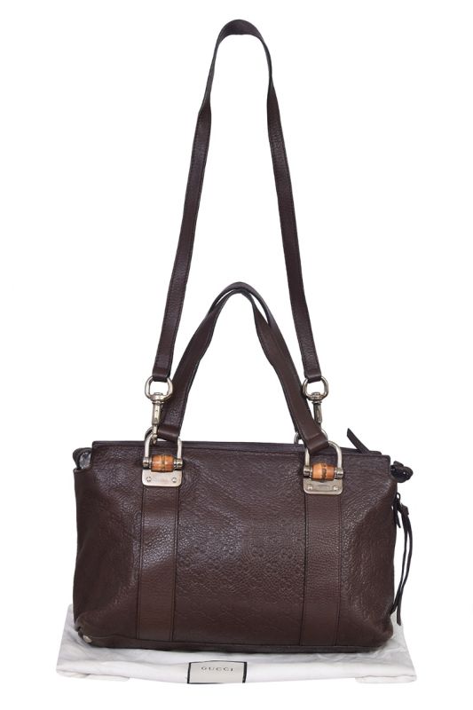 Gucci Guccissima Brown Top Handle Handbag