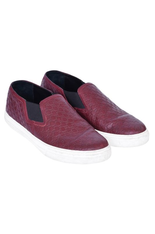 Gucci Guccissima Burgundy Sneakers