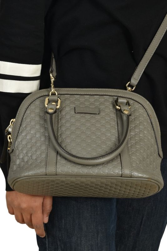 Gucci Guccissima Dome Sling Grey Handbag