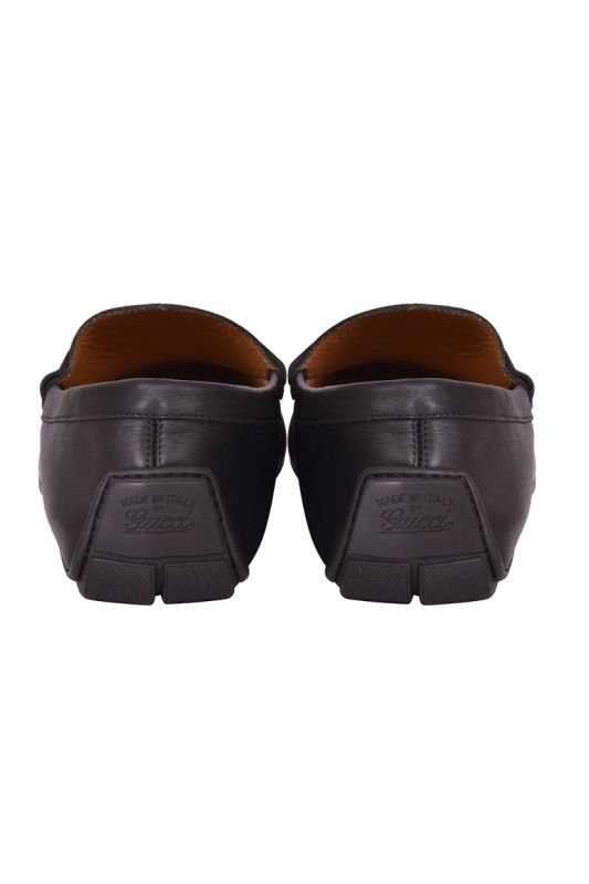 Gucci Guccissima Embossed GG Black Driving Loafer