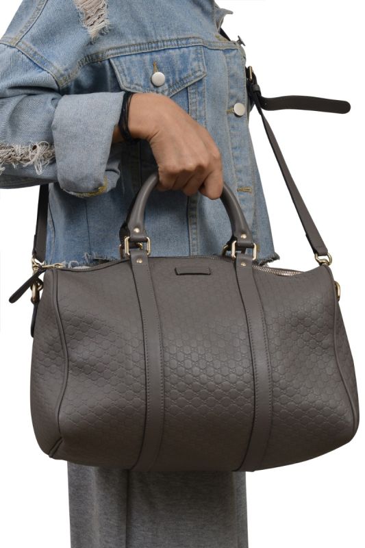 GUCCI GREY BOSTON HANDBAG