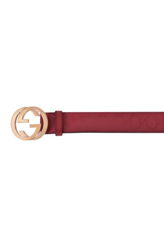 Gucci Guccissima Interlocking GG Belt
