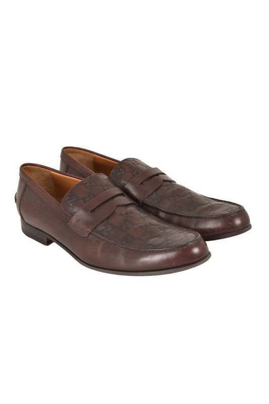 GUCCI GUCCISSIMA LEATHER DRIVER SHOES