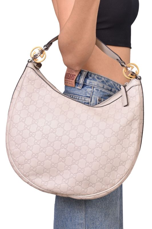 Gucci Guccissima Leather GG Twin Hobo Bag