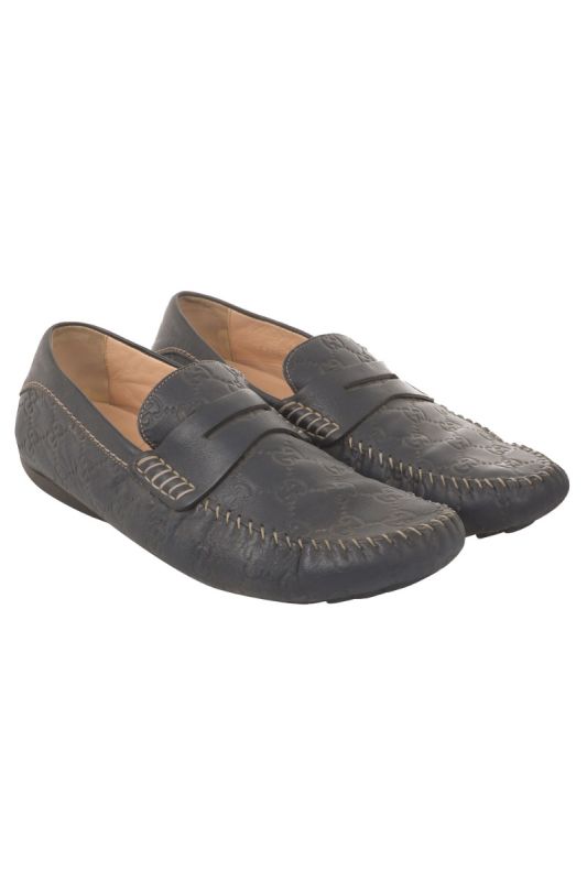 GUCCI GUCCISSIMA MONOGRAM LEATHER LOAFERS