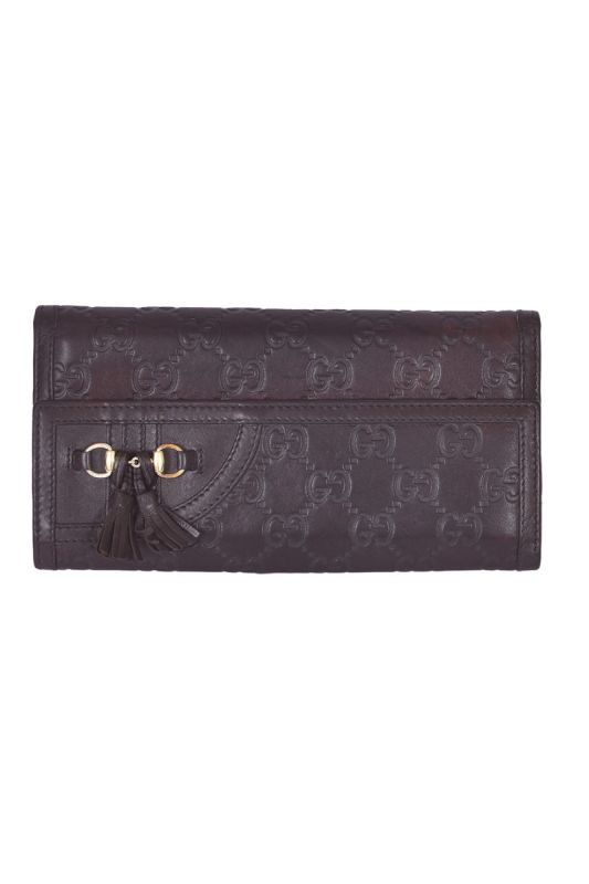 Gucci Guccissima Long Fold Wallet