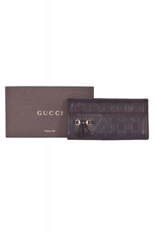 Gucci Guccissima Long Fold Wallet
