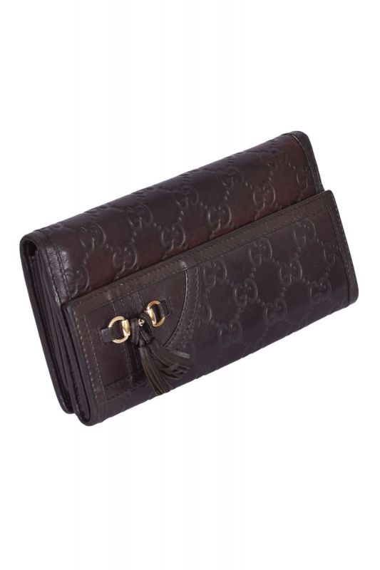 Gucci Guccissima Long Fold Wallet